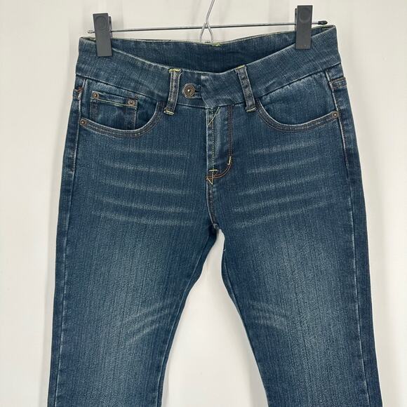 Dolce & Gabanna D&G Bootcut Jeans Blue Medium Wash Logo Patch Womens Size 27 - Picture 2 of 11